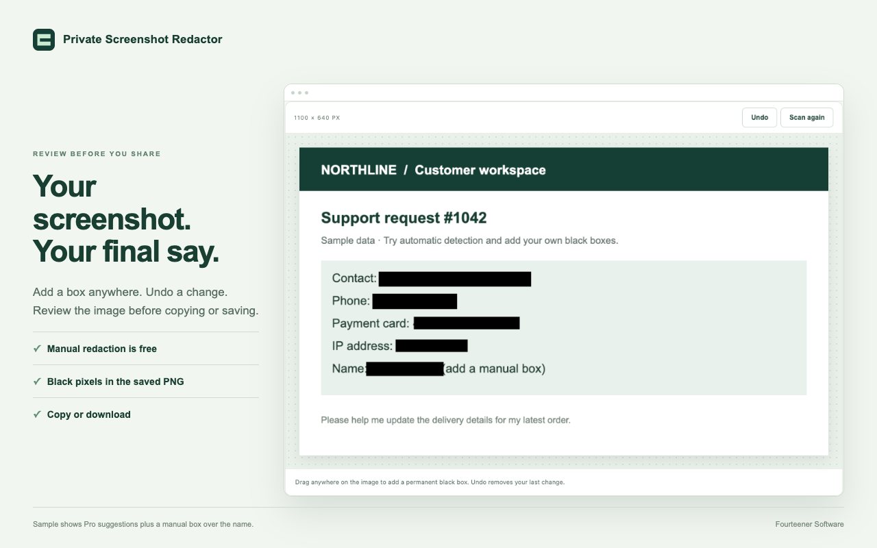 The review step, with suggested boxes and a manual box added over a name